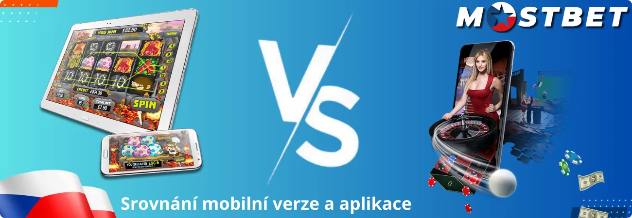 Srovnání mobilní verze aplikace