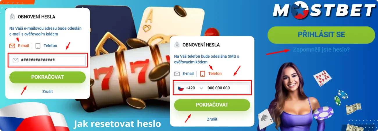 Jak resetovat heslo