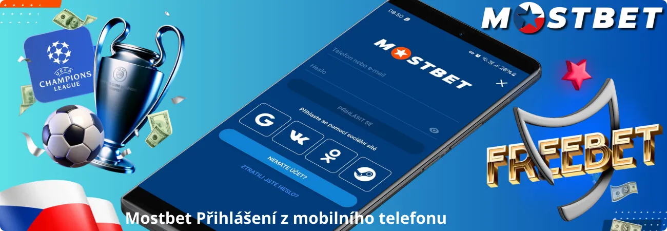 Přihlášení z mobilního telefonu